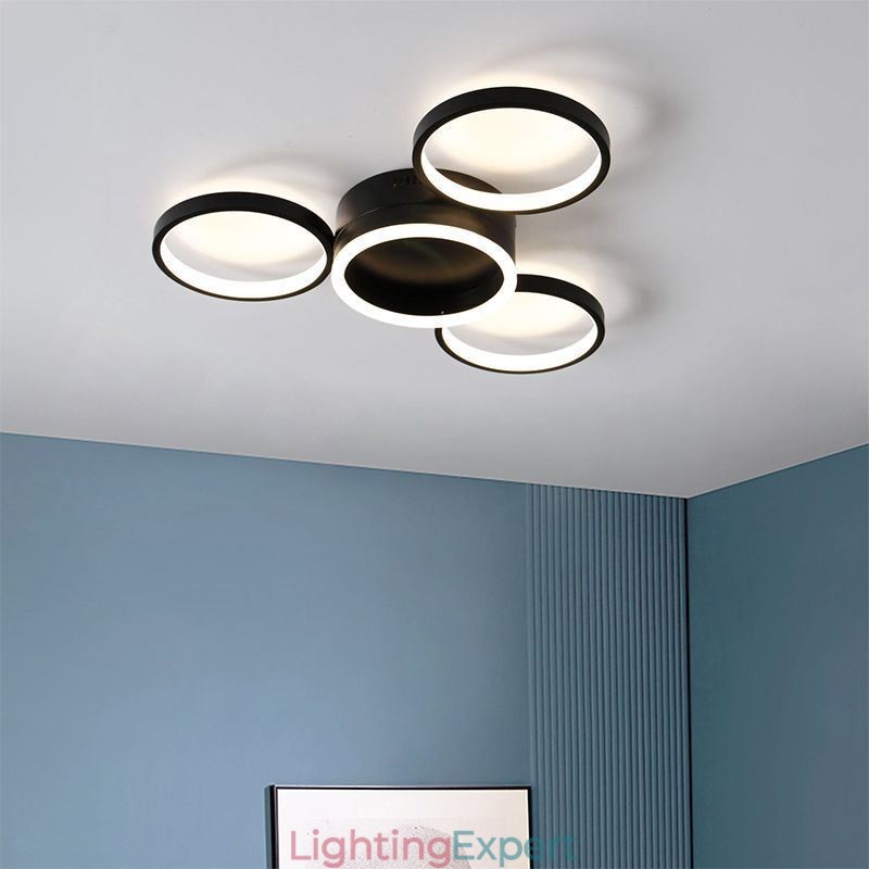 4 Ring Flush Mount Ceiling Light