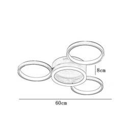 4 Ring Flush Mount Ceiling Light