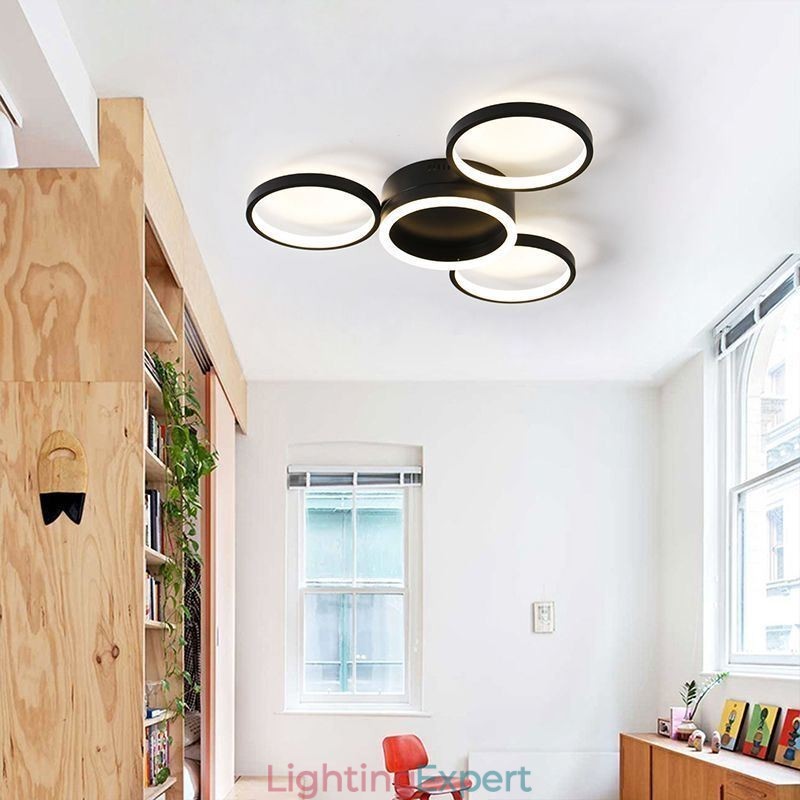 4 Ring Flush Mount Ceiling Light