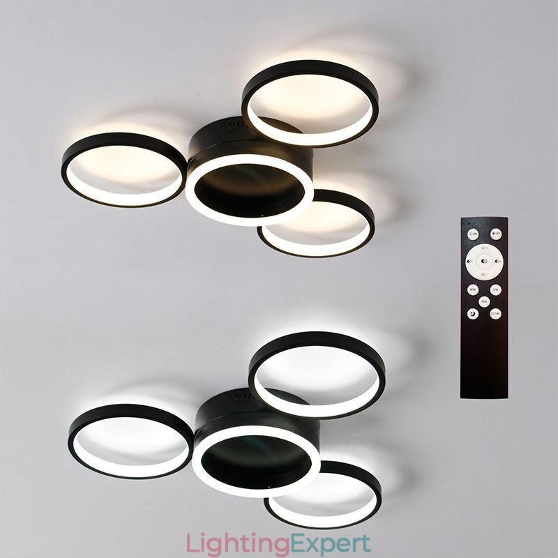 4 Ring Flush Mount Ceiling Light