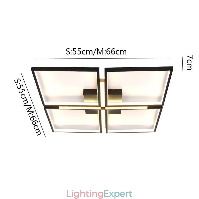 Square Flush Mount Ceiling Light Acrylic Decorative Light