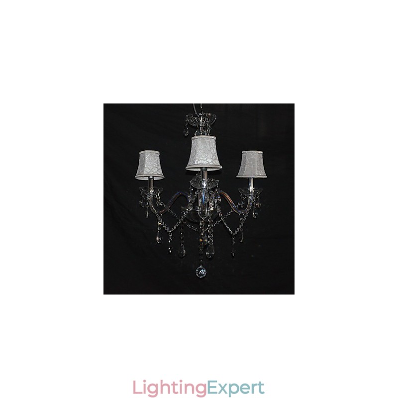 Modern Splendid 3 Lights Chandelier With Crystal Arm
