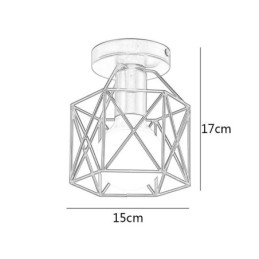 Metal Cage Flush Mount Ceiling Light