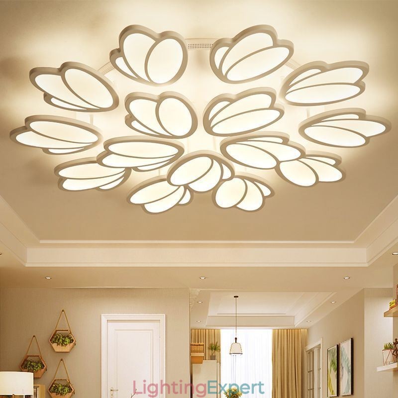 Modern Flush Mount Ceiling Light Tulip Decorative Lighting
