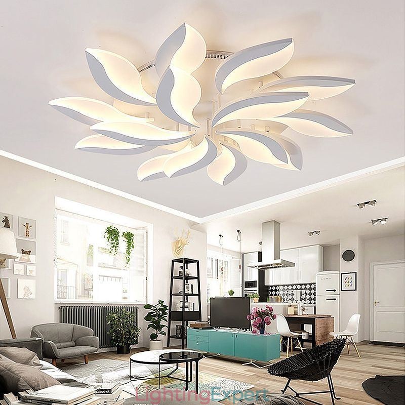 Acrylic Petal Flush Mount Ceiling Light