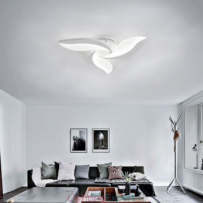 Acrylic Petal Flush Mount Ceiling Light
