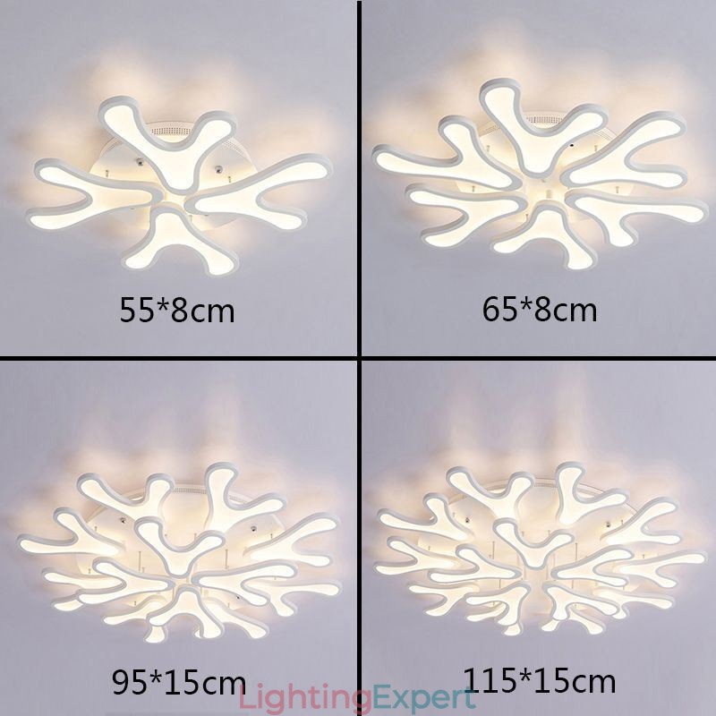 Acrylic Antler Flush Mount Ceiling Light