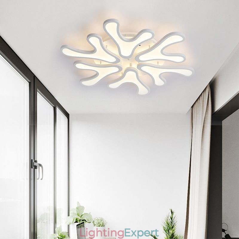 Acrylic Antler Flush Mount Ceiling Light