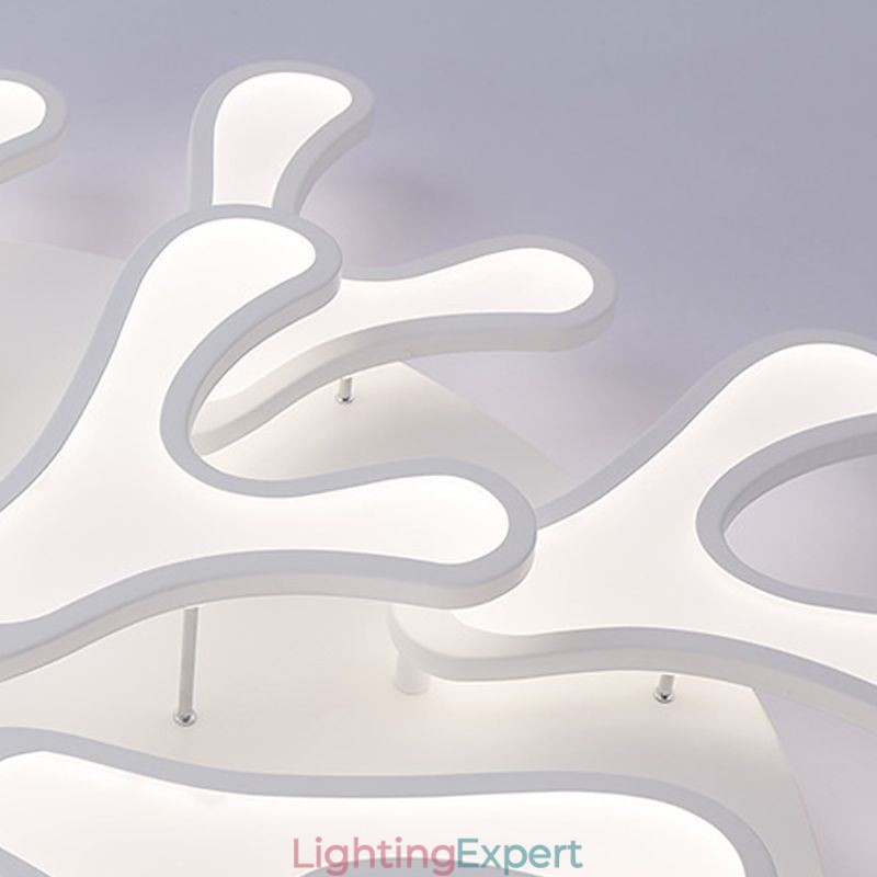 Acrylic Antler Flush Mount Ceiling Light