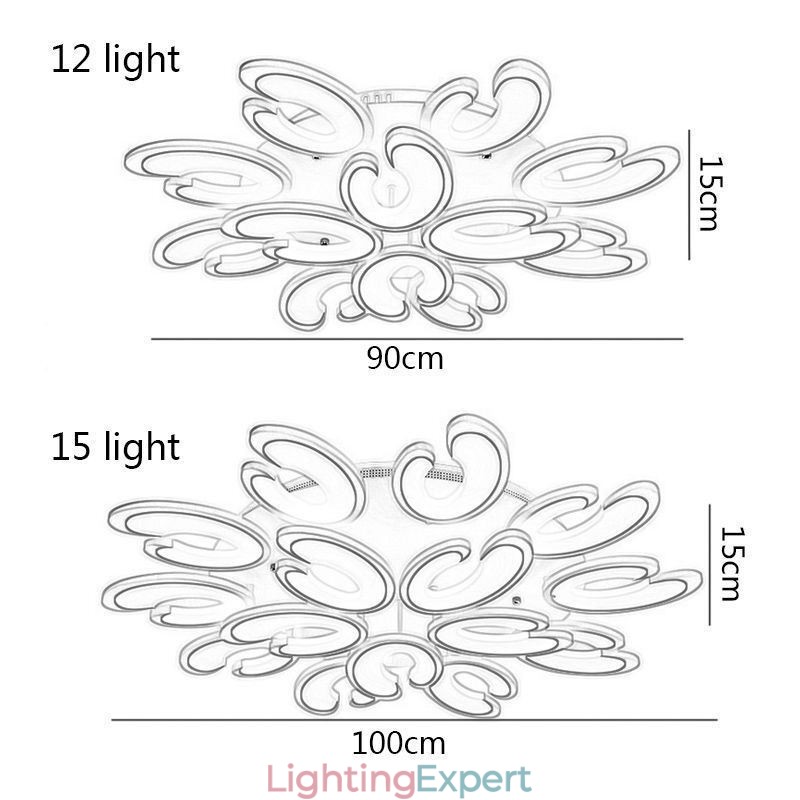 Petal Shaped Flush Mount Ceiling Light