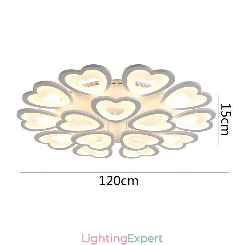 Heart Shaped Petal Ceiling Light Flush Mount