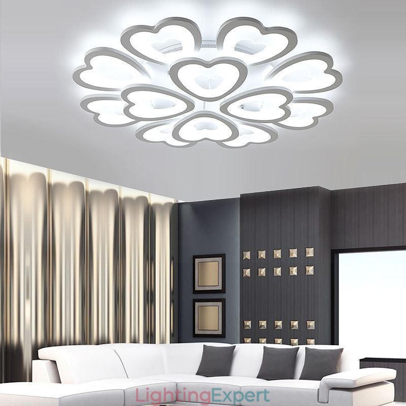 Heart Shaped Petal Ceiling Light Flush Mount