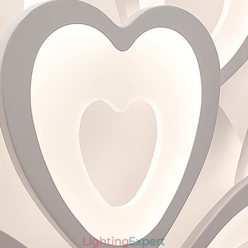 Heart Shaped Petal Ceiling Light Flush Mount