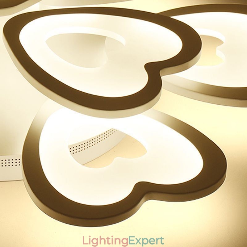 Heart Shaped Petal Ceiling Light Flush Mount