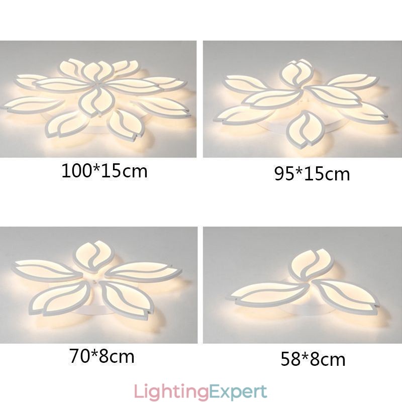 Acrylic Flower Flush Mount Ceiling Light