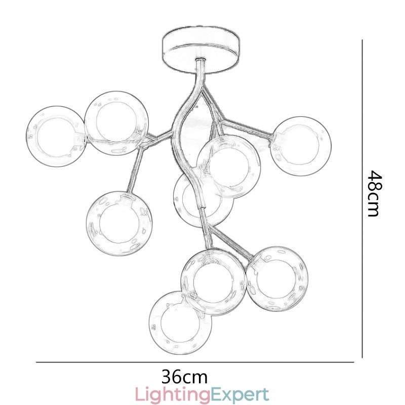 Nordic Branches Flush Mount Ceiling Light