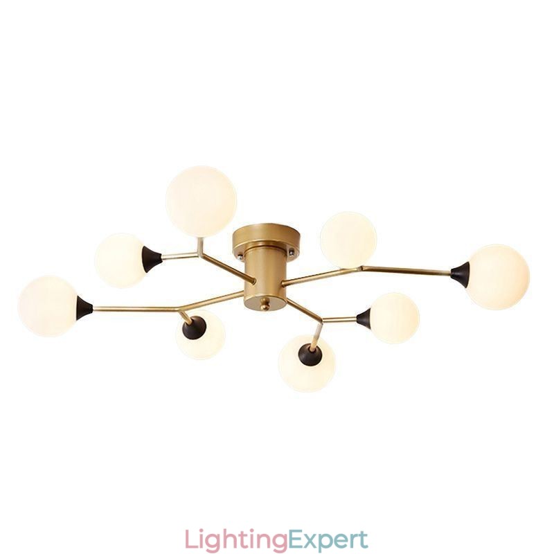 Glass Ball Flush Mount Magic Bean Ceiling Light