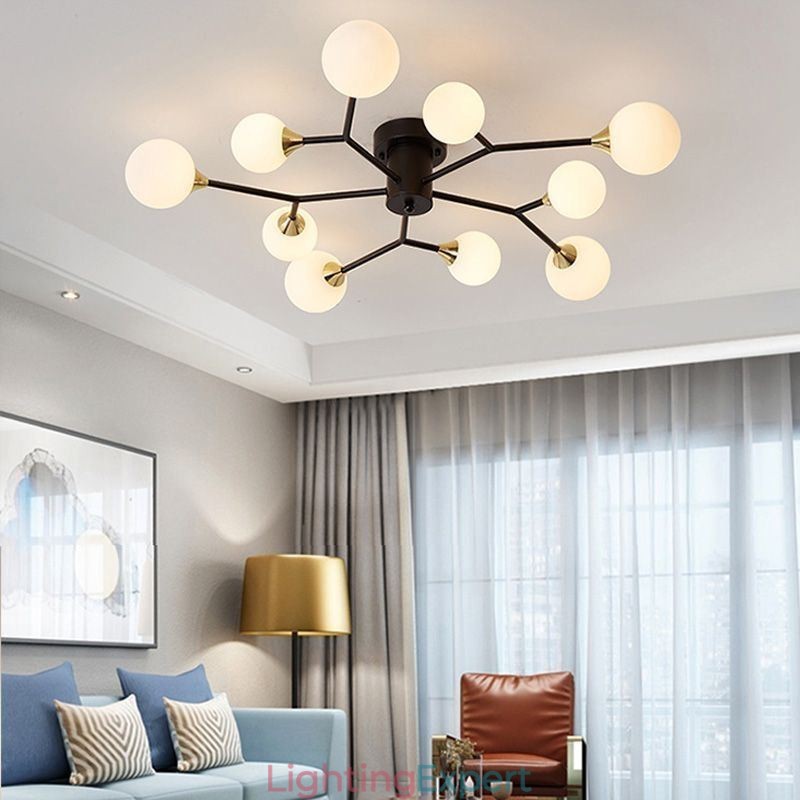 Glass Ball Flush Mount Magic Bean Ceiling Light