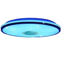 Flush Mount Colorful Ceiling Light with Bluetooth Music Speaker Timing Function