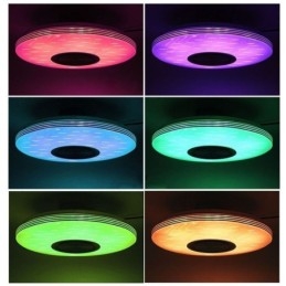 Flush Mount Ceiling Light Decorative Lamp Remote APP Control Bluetooth Music Speaker Lamp