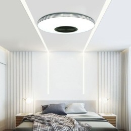 Flush Mount Ceiling Light Decorative Lamp Remote APP Control Bluetooth Music Speaker Lamp
