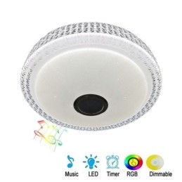 Ceiling Light Decorative Lamp Remote APP Control Bluetooth Music Speaker Flush Mount