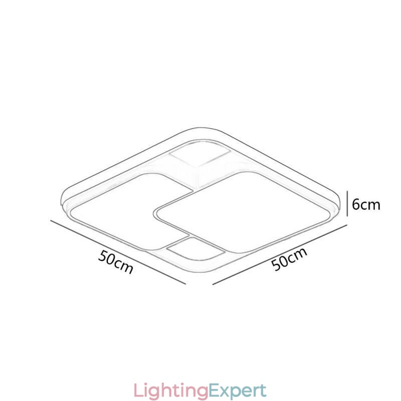 Modern Geometric Flush Mount Ceiling Light Acrylic Decoration Light