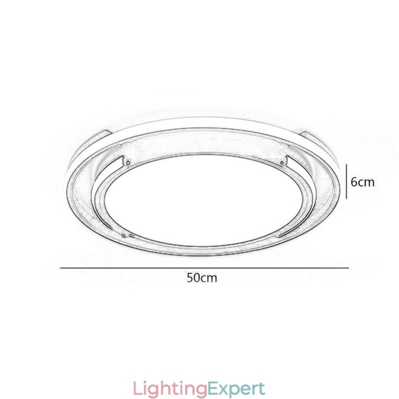 Modern Minimalist Flush Mount Ceiling Light Circular Ceiling Fixture