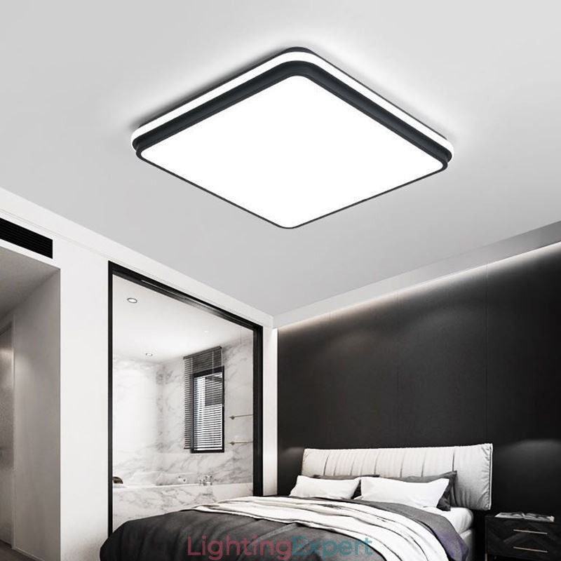 Minimalist Square Flush Mount Ceiling Light Fixture Modern Acrylic Lighting