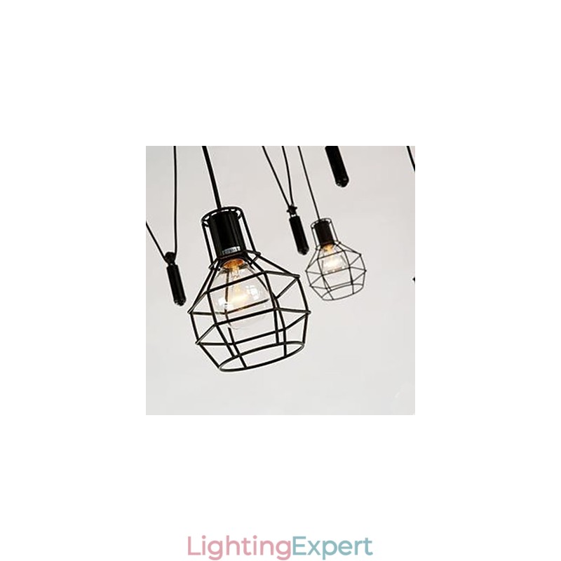 Dining Sitting Chandelier American Country Lamps And Lanterns Lift Tiny Cages Droplight