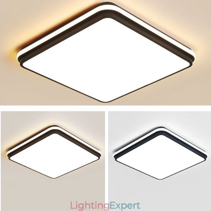 Minimalist Square Flush Mount Ceiling Light Fixture Modern Acrylic Lighting