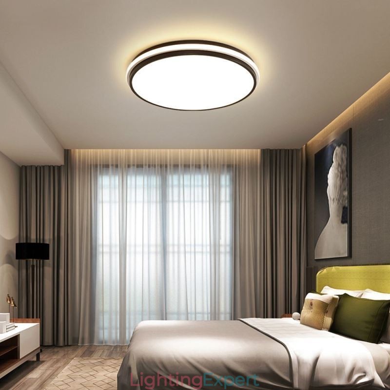 Minimalist Circular Flush Mount Ceiling Light Fixture Modern Acrylic Lighting