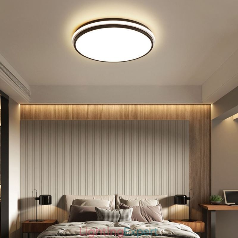 Minimalist Circular Flush Mount Ceiling Light Fixture Modern Acrylic Lighting