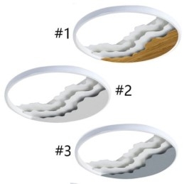 Round Flush Mount Unique Wave Shaped Acrylic Ceiling Light