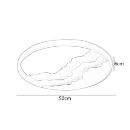 Round Flush Mount Unique Wave Shaped Acrylic Ceiling Light