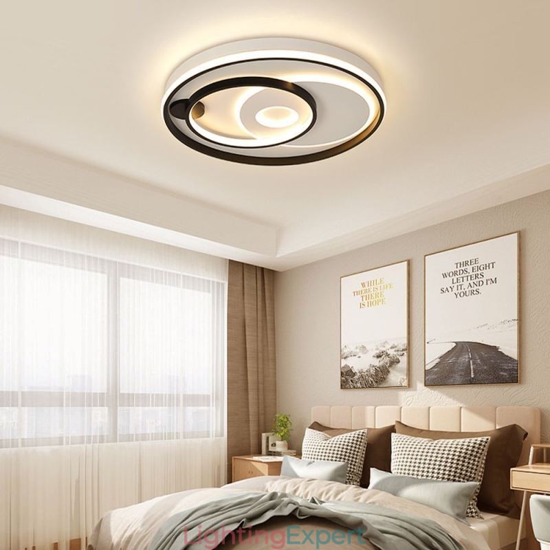 Overlapping Round Flush Mount Ceiling Light Modern Acrylic Light
