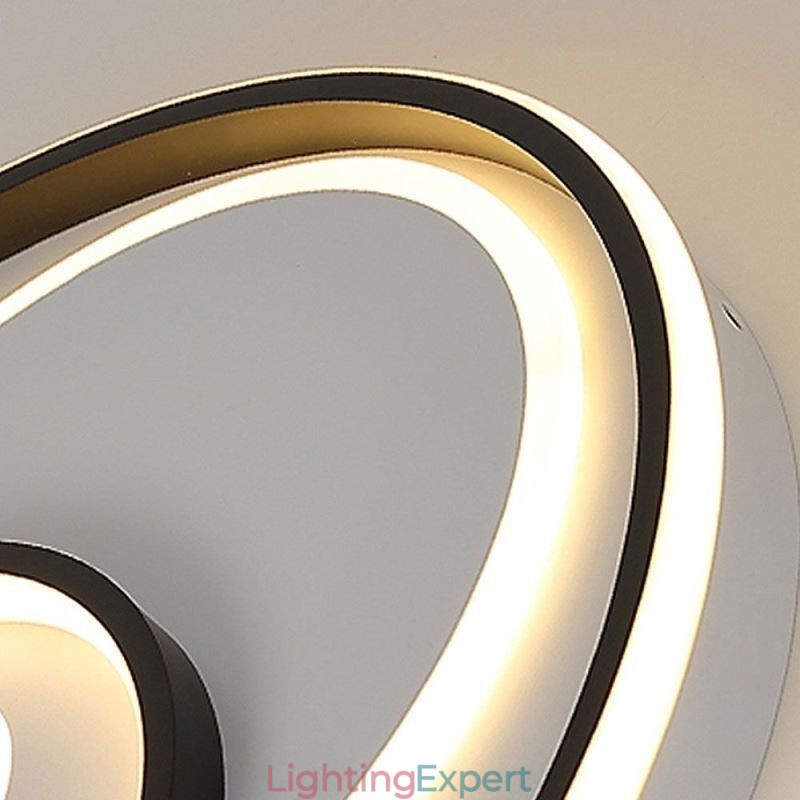 Overlapping Round Flush Mount Ceiling Light Modern Acrylic Light
