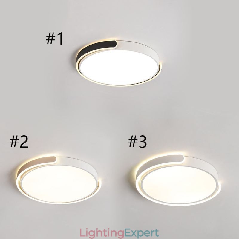 Round Acrylic Flush Mount Ceiling Light Fixture