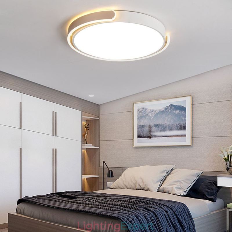 Round Acrylic Flush Mount Ceiling Light Fixture