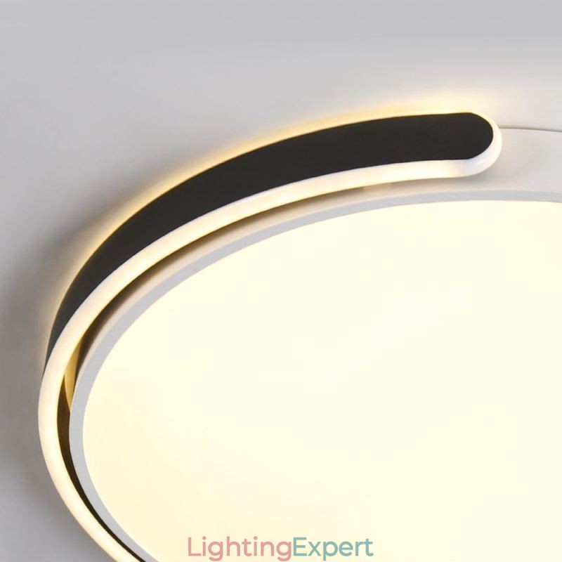 Round Acrylic Flush Mount Ceiling Light Fixture