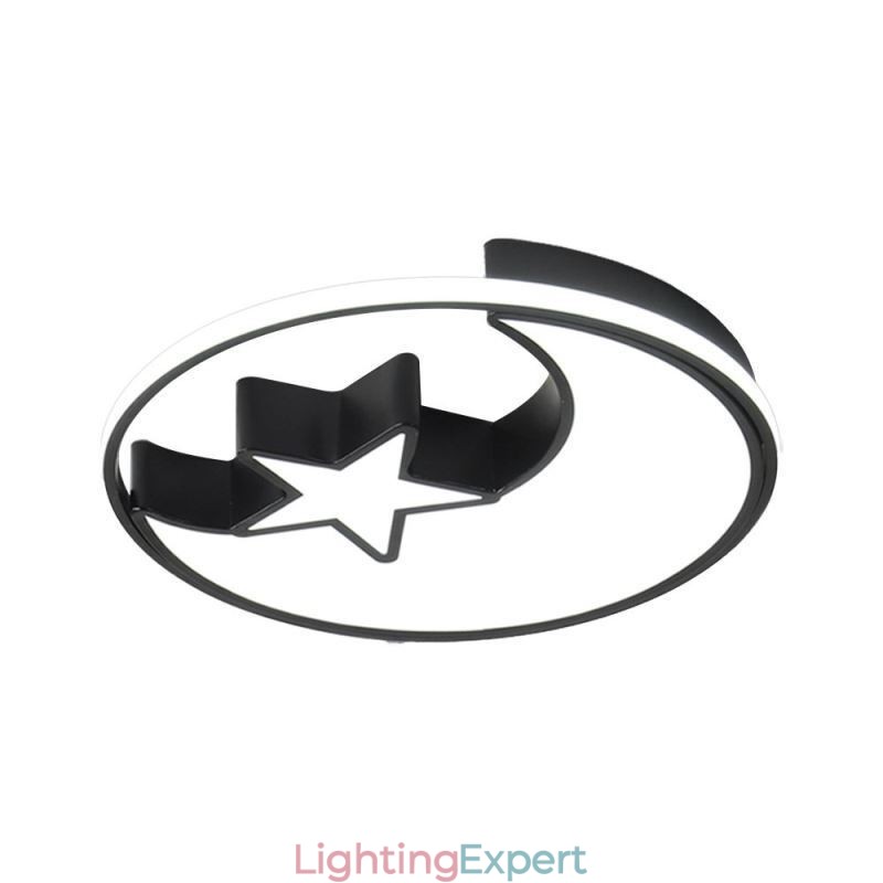 Moon & Star Flush Mount Ceiling Light