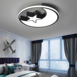 Moon & Star Flush Mount Ceiling Light