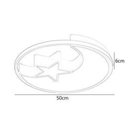 Moon & Star Flush Mount Ceiling Light