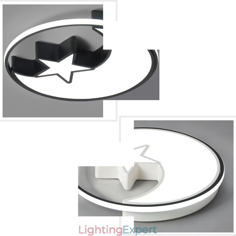 Moon & Star Flush Mount Ceiling Light