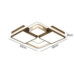 Modern Flush Mount Ceiling Light Acrylic Square Black and White Light Fixture