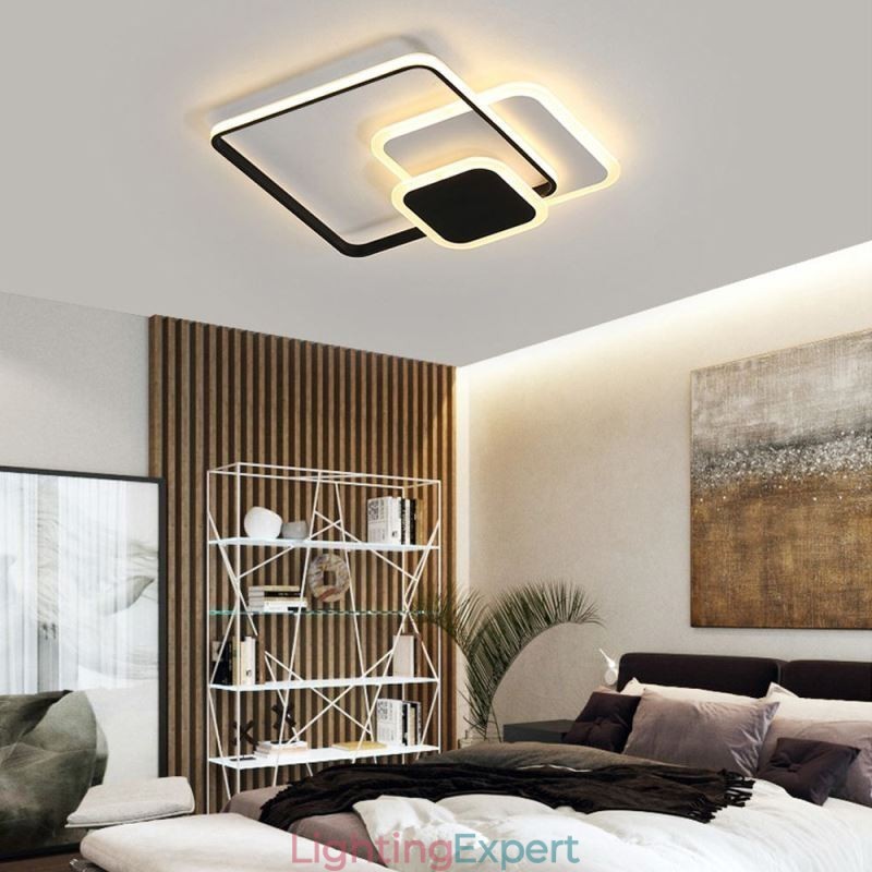 Square Frames Flush Mount Decorative Ceiling Light