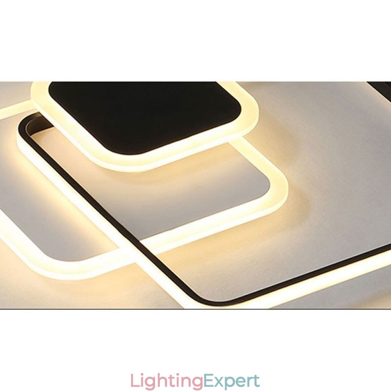Square Frames Flush Mount Decorative Ceiling Light