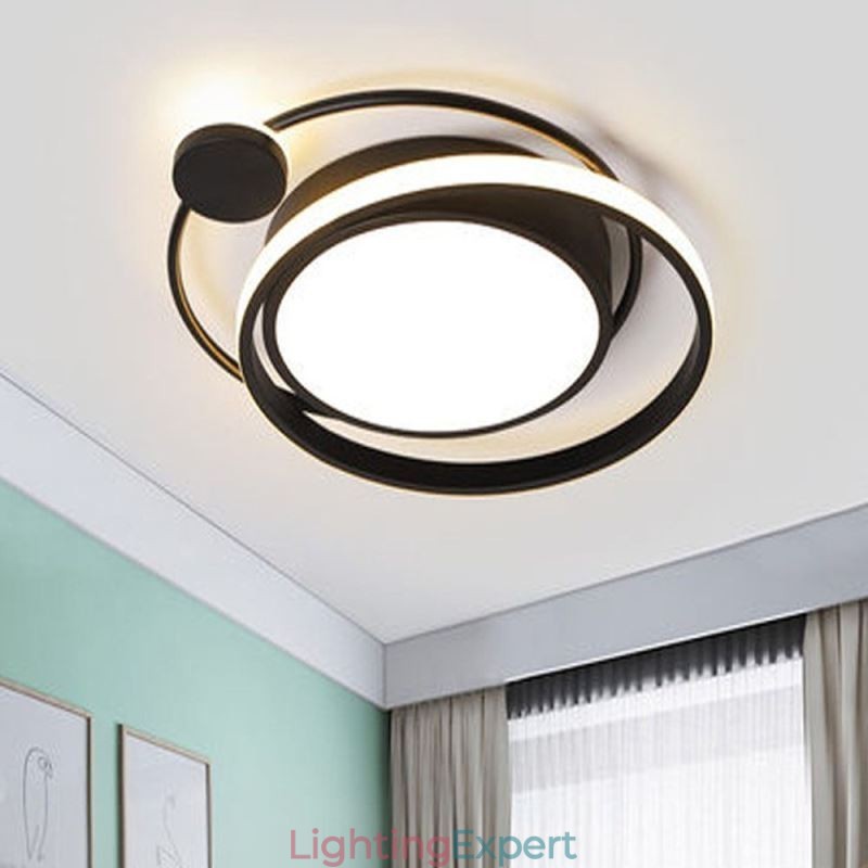 Contemporary Circular Flush Mount Ceiling Light