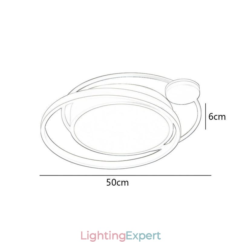 Contemporary Circular Flush Mount Ceiling Light