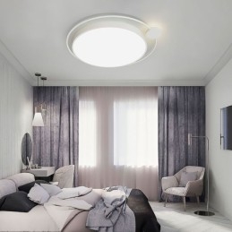 Simple Style Round Flush Mount Light Fixture Acrylic Ceiling Light